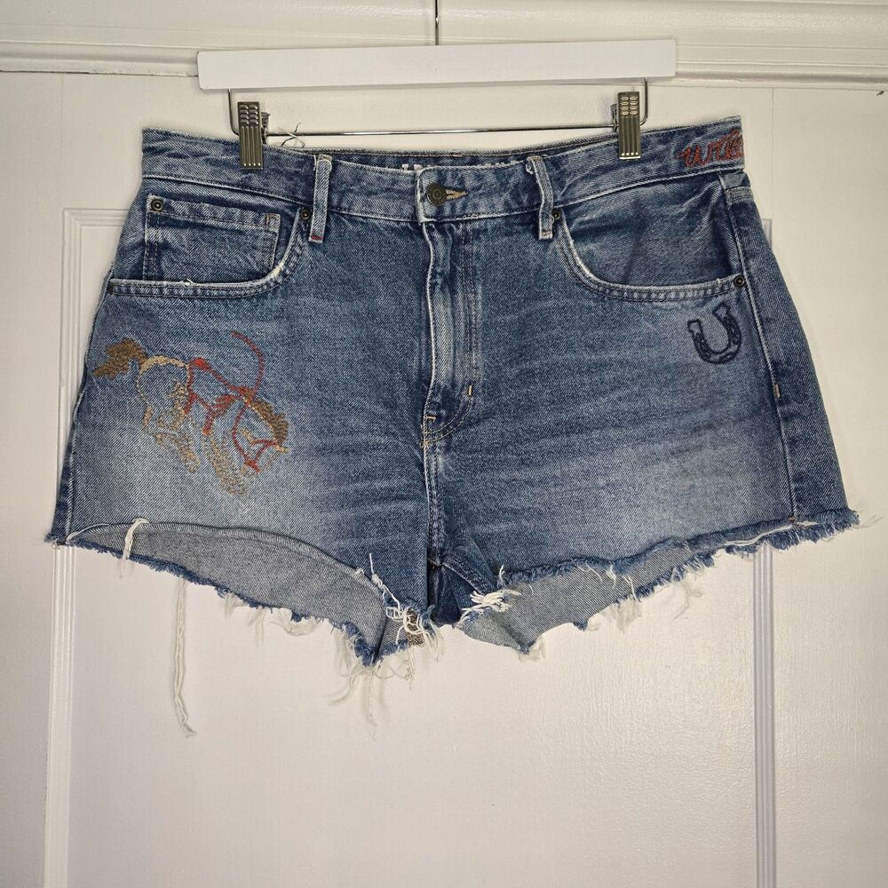 Idyllwind Jorts Womens Western Denim Mid Rise Festival Cowgirl